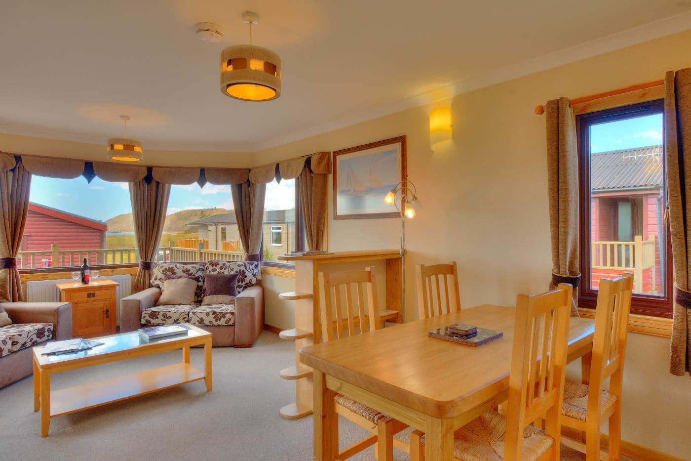 Skye Iona Living Room 4 Berth Lodge Oban