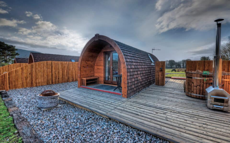 Glamping Tralee Bay Holidays, Glamping With Fire Pit And Hot Tub